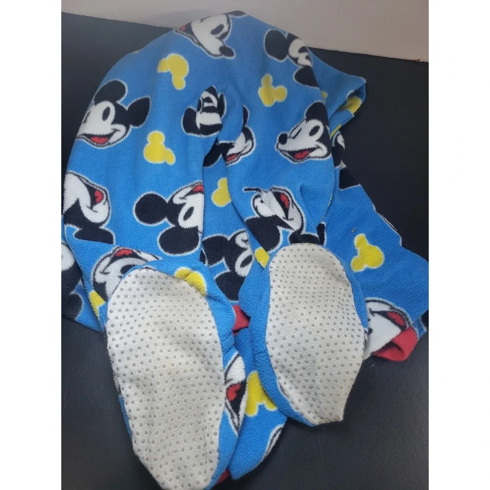 Disney Junior Mickey Mouse Blue Fleece Pajamas One Piece Sleeper Size 2T Toddler